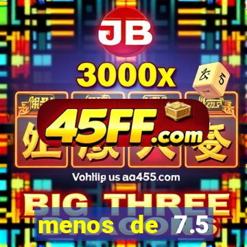 menos de 7.5 escanteios o que significa